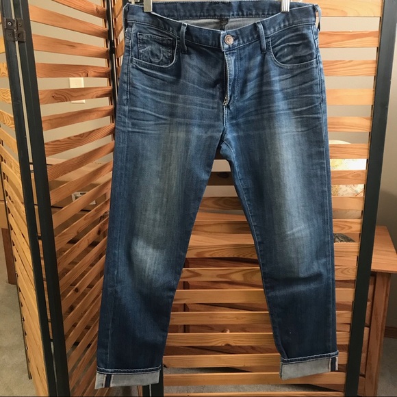 True Religion Audrey Crop Jean In Vintage Selvage - Picture 10 of 13